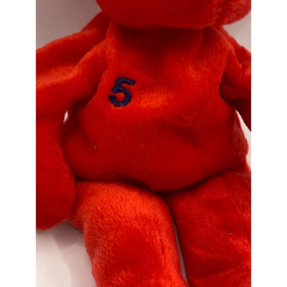 Vintage Salvinos Bammers Nomar Garciaparra 5 Opening Day Red Teddy Bear Plush - Picture 2 of 10